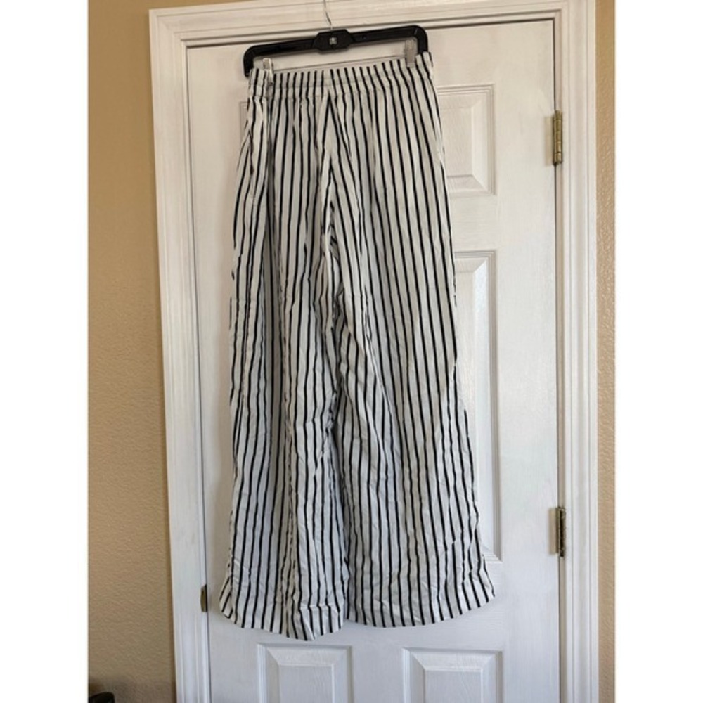 Lauren Ralph Lauren Womens Striped Wide Leg Pants M Comfort Office Career Work - Picture 3 of 6